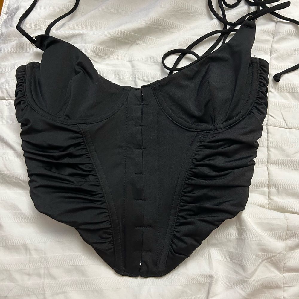 White Fox Imagine Bustier Black Top